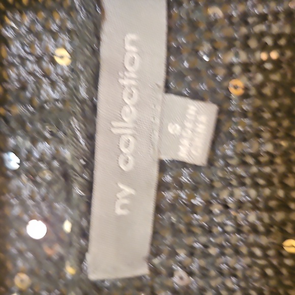 NY Collection Cardigan gray sequins size S nice Fall & Winter Holiday Ready - Picture 11 of 11